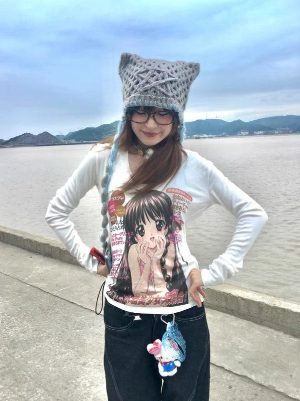 Kawaii Anime Girl Top - Vedlit