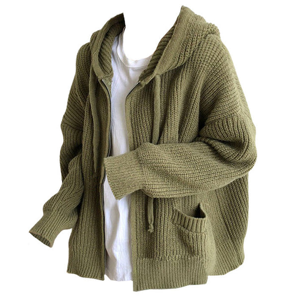 Hygge Knit Zip Up Hoodie - Vedlit