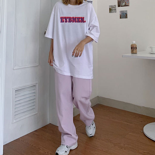 Lavender Skater Girl Wide Jeans - Vedlit