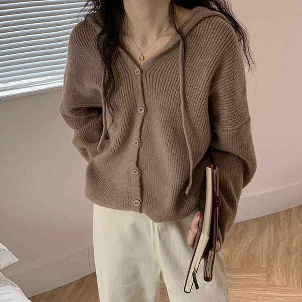 Local Coffee Shop Knit Hoodie - Vedlit