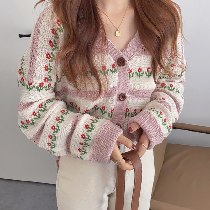 In The Garden Floral Cardigan - Vedlit
