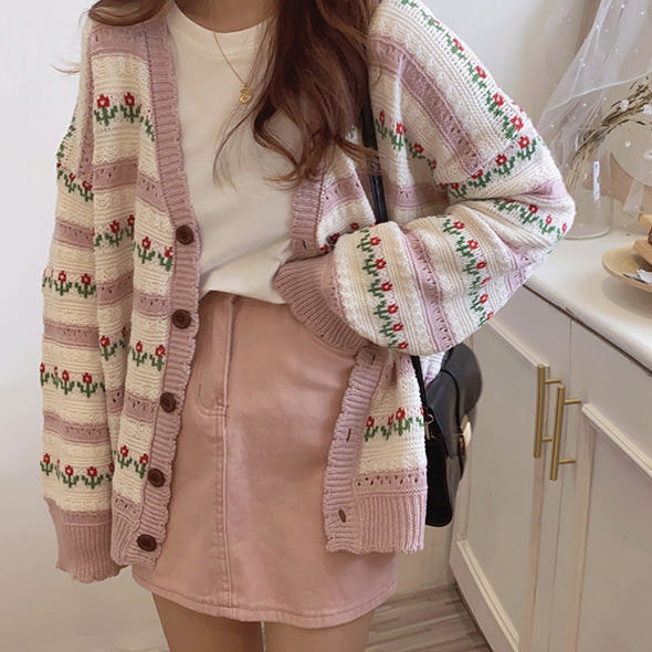 In The Garden Floral Cardigan - Vedlit