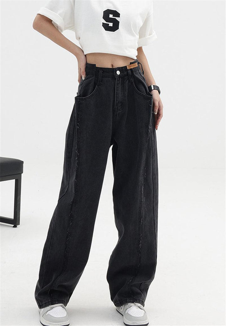 Low Rise Wide Leg Baggy Jeans - Vedlit