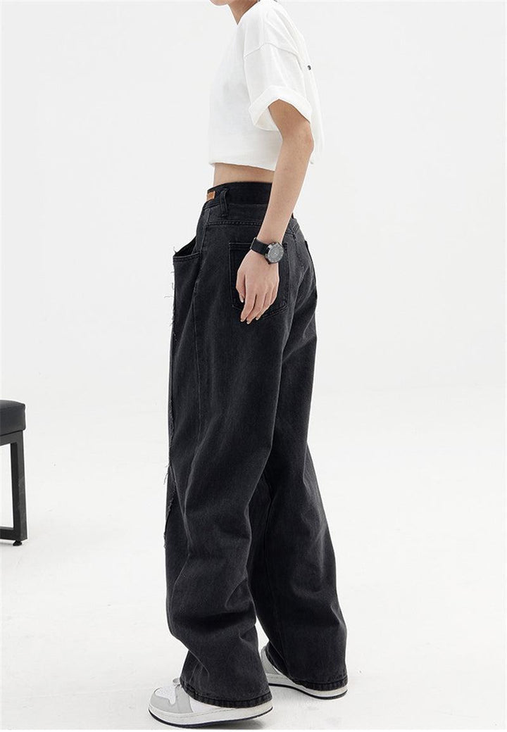 Low Rise Wide Leg Baggy Jeans - Vedlit