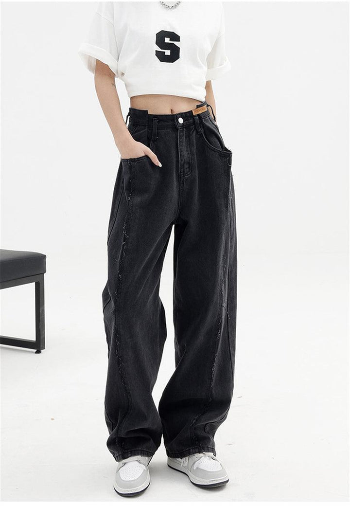 Low Rise Wide Leg Baggy Jeans - Vedlit