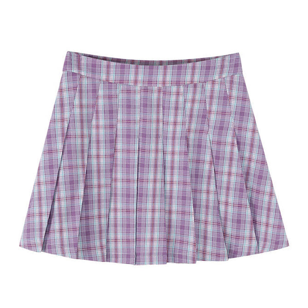 Maggie Plaid Mini Skirt - Vedlit