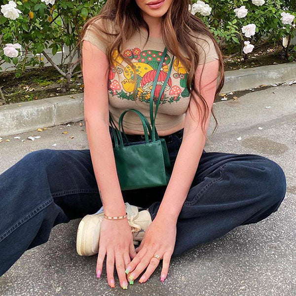 Magic Mushrooms Crop Top - Vedlit