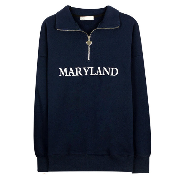 Maryland Zip Up Sweatshirt - Vedlit