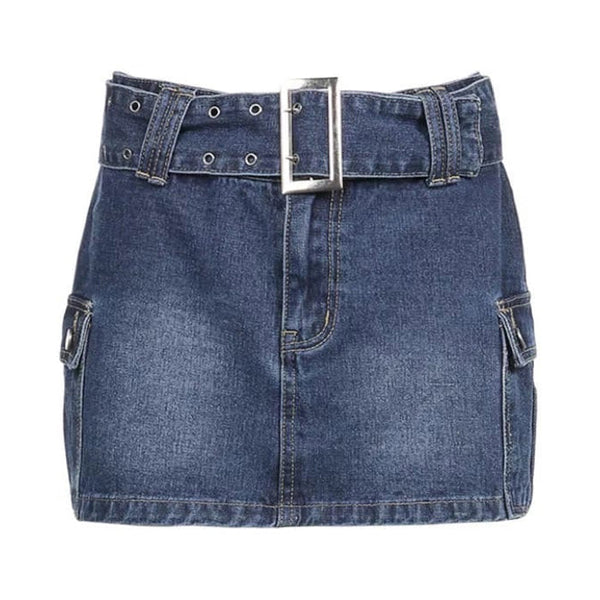 Mercury Rising Y2K Denim Skirt - Vedlit