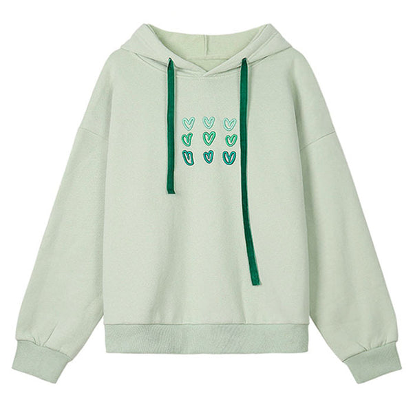 Mint Aesthetic Heart Hoodie - Vedlit