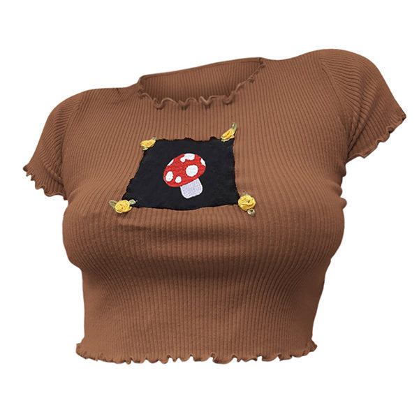 Mushroom Retro Aesthetic Tee - Vedlit