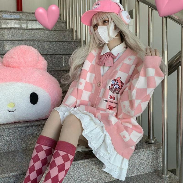 My Melody Buttoned Pink Cardigan - Vedlit