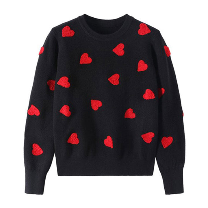 Vintage Red Hearts Sweater - Vedlit