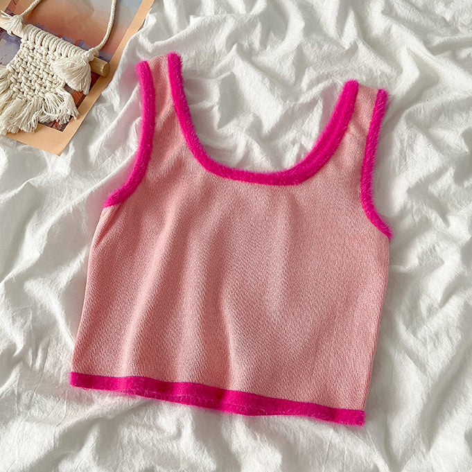 Y2K Aesthetic Baby Fur Top - Vedlit