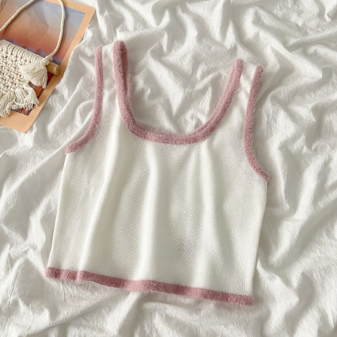 Y2K Aesthetic Baby Fur Top - Vedlit