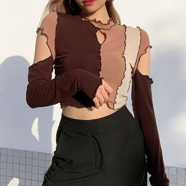 Shady Behavior Color Block Top - Vedlit