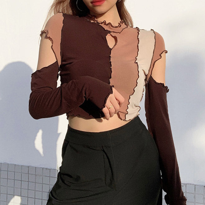 Shady Behavior Color Block Top - Vedlit