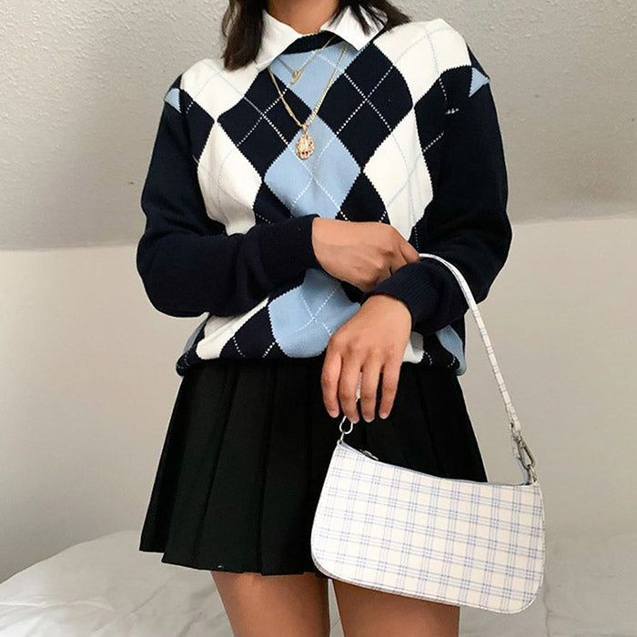 High School Argyle Jumper - Vedlit