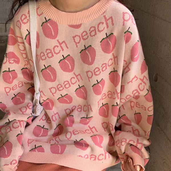 Peach Knit Sweater - Vedlit