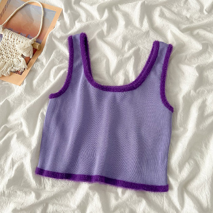 Y2K Aesthetic Baby Fur Top - Vedlit