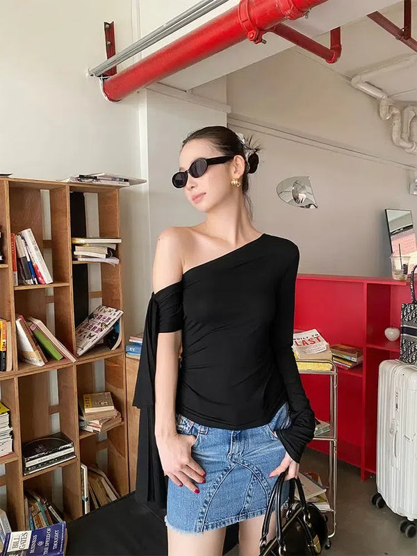 One Shoulder Basic Top - Vedlit
