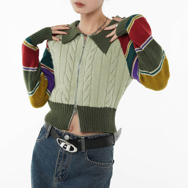One Way Ticket Zip Up Cardigan - Vedlit