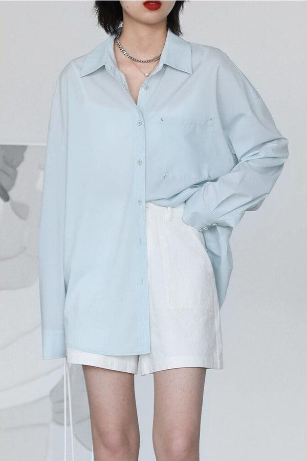 Oversized Poplin Shirt - Vedlit