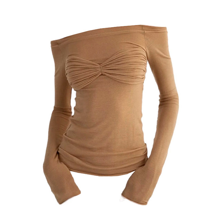 Parisian Ruched Long Sleeve Top - Vedlit