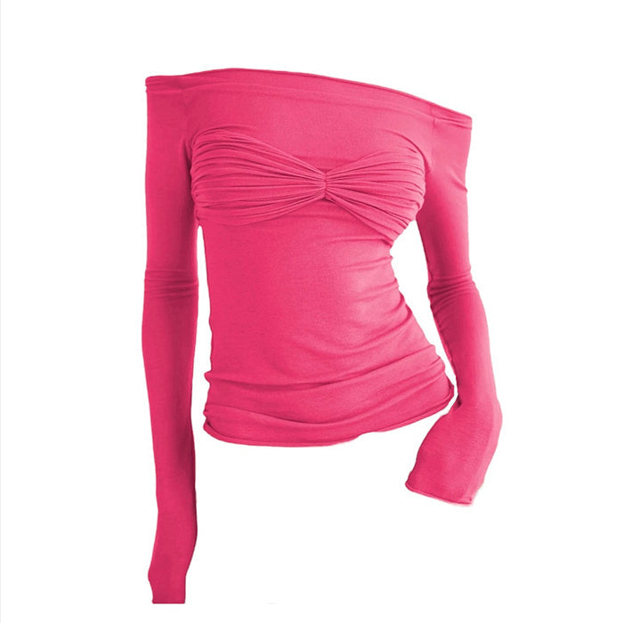 Parisian Ruched Long Sleeve Top - Vedlit