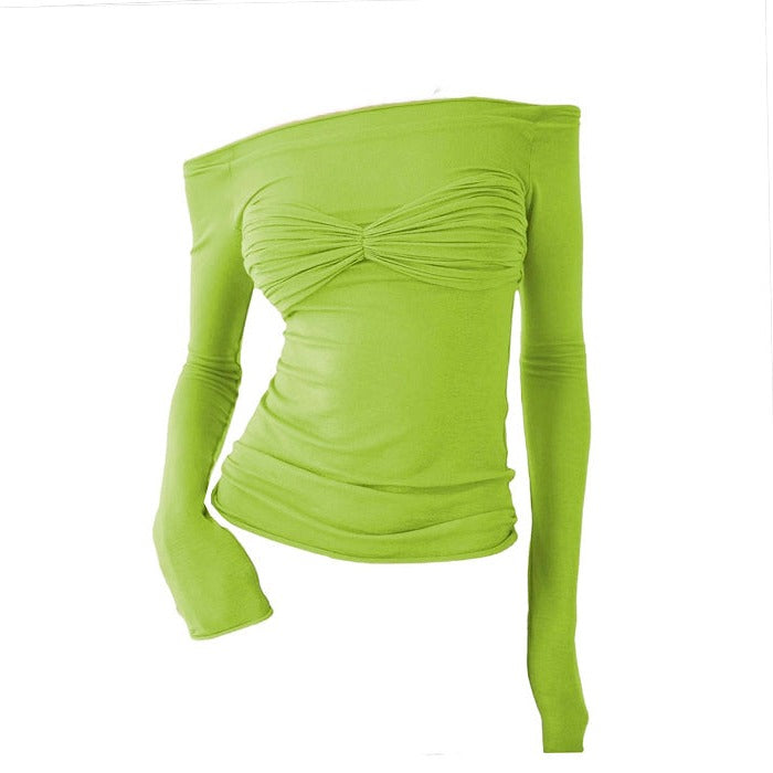 Parisian Ruched Long Sleeve Top - Vedlit