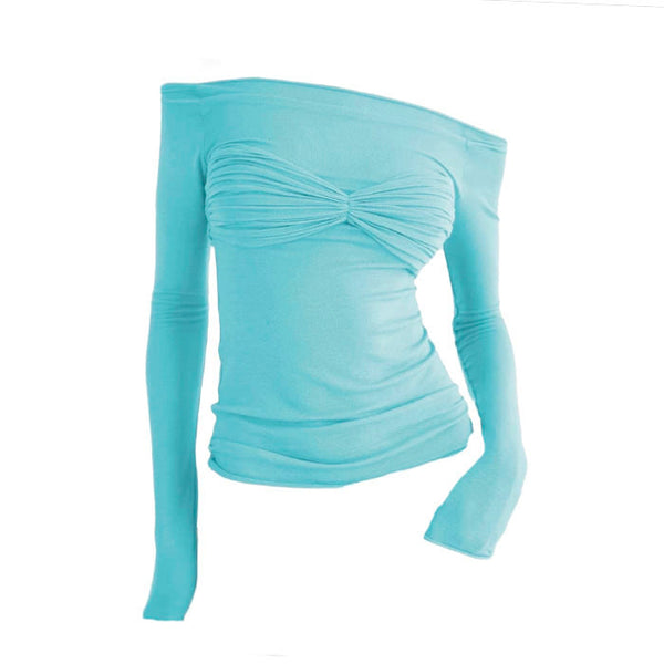 Parisian Ruched Long Sleeve Top - Vedlit