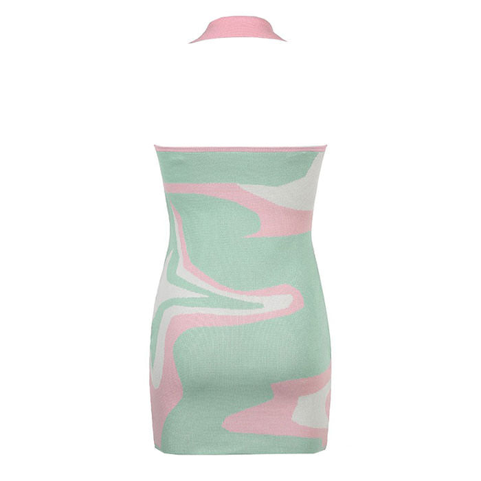 Pastel Candy Halter Dress - Vedlit