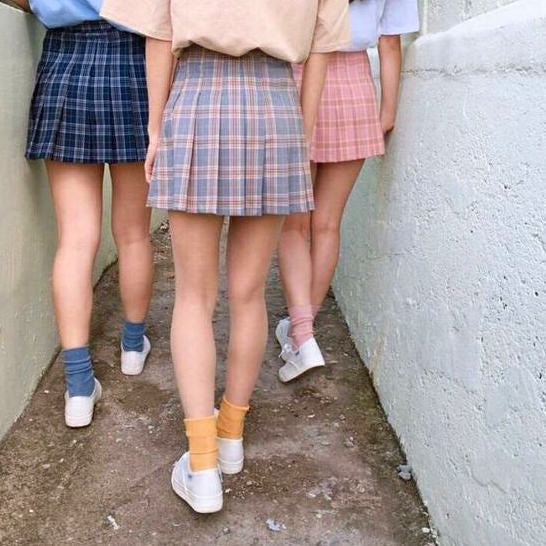 Plaid Mini Skirt - Vedlit