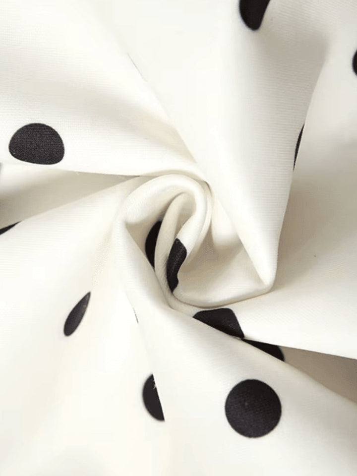 Polka Dot Preppy Mini Dress - Vedlit