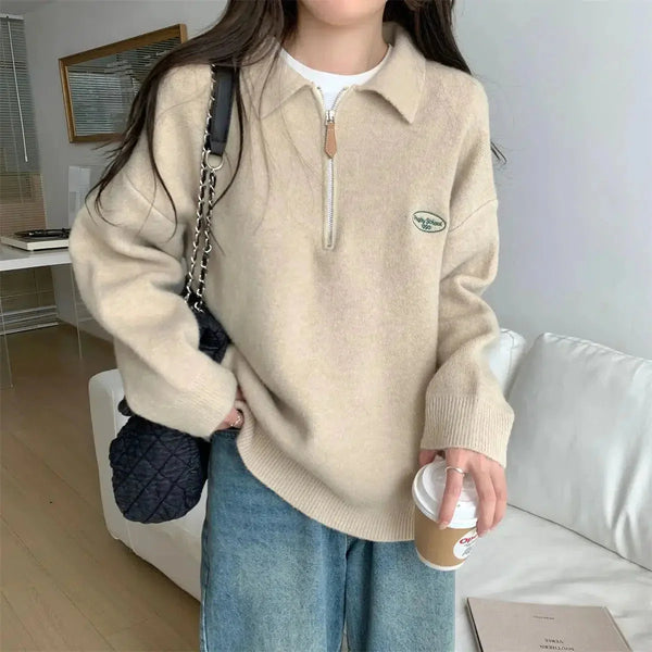 Polo Collar Sweater - Vedlit
