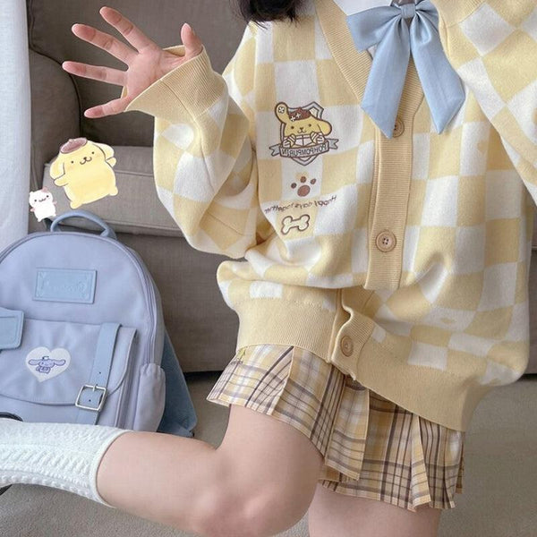 Pompurin Buttoned Yellow Cardigan - Vedlit