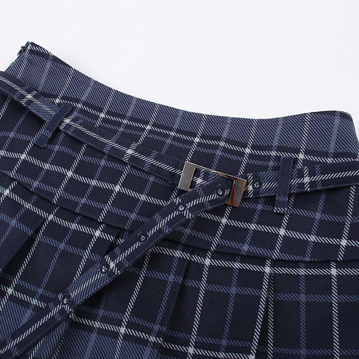 Preppy Aesthetic Plaid Skirt - Vedlit
