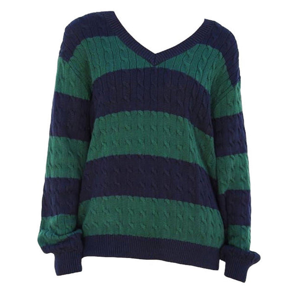 Preppy Girl Striped Jumper - Vedlit