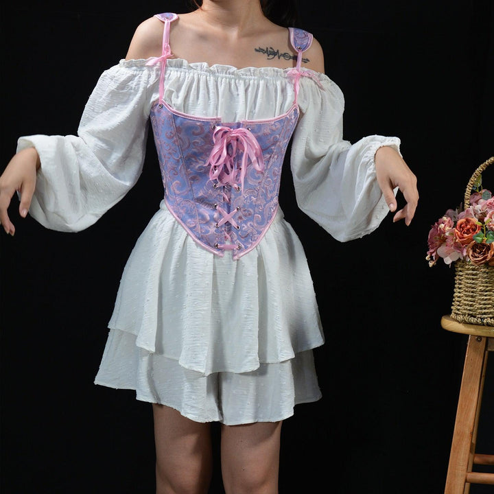 Ribbon Detailed Corset Top - Vedlit