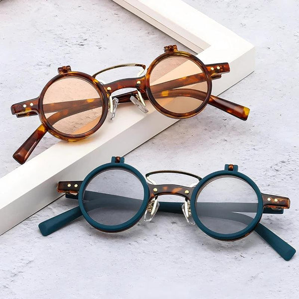 Round Flip-Up Sunglasses - Vedlit