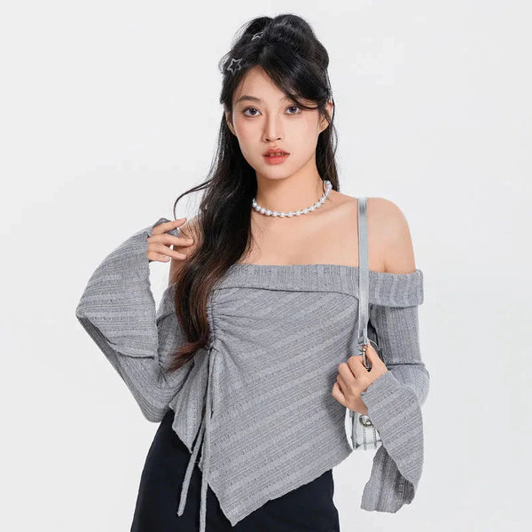 Ruched Off Shoulder Top - Vedlit