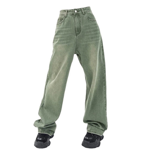 Sage Green Baggy Jeans - Vedlit