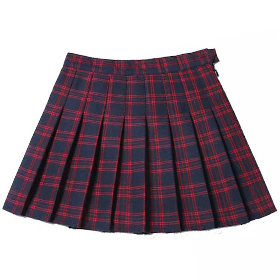 School Spirit Plaid Skirt - Vedlit