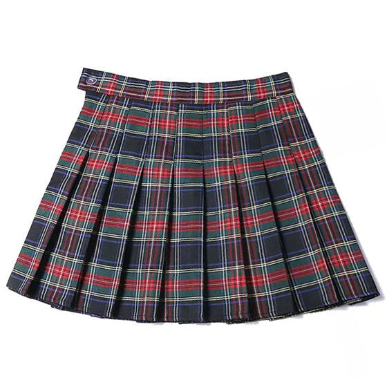 School Spirit Plaid Skirt - Vedlit