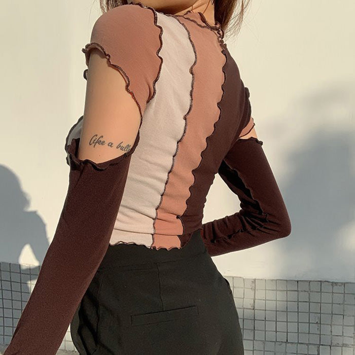 Shady Behavior Color Block Top - Vedlit