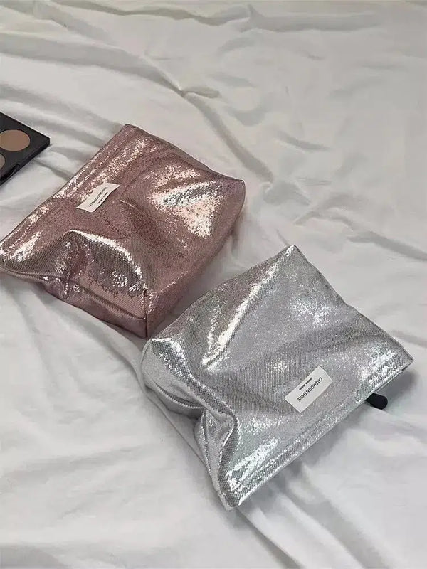 Shiny Metallic Makeup Bag - Vedlit