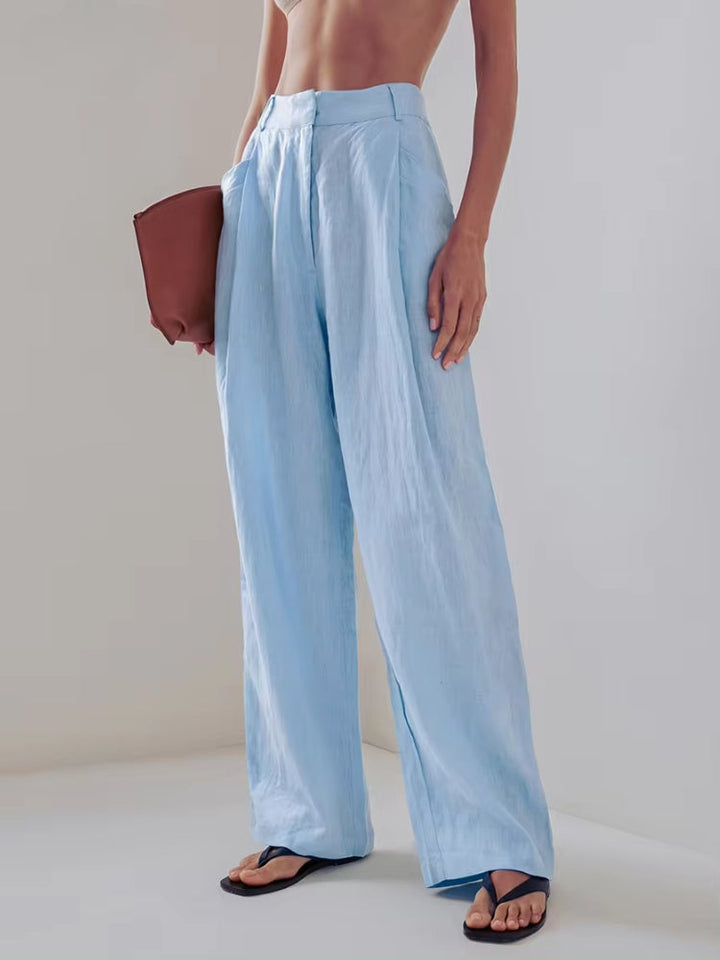 Shirt & Pants Blue Two Piece Set - Vedlit