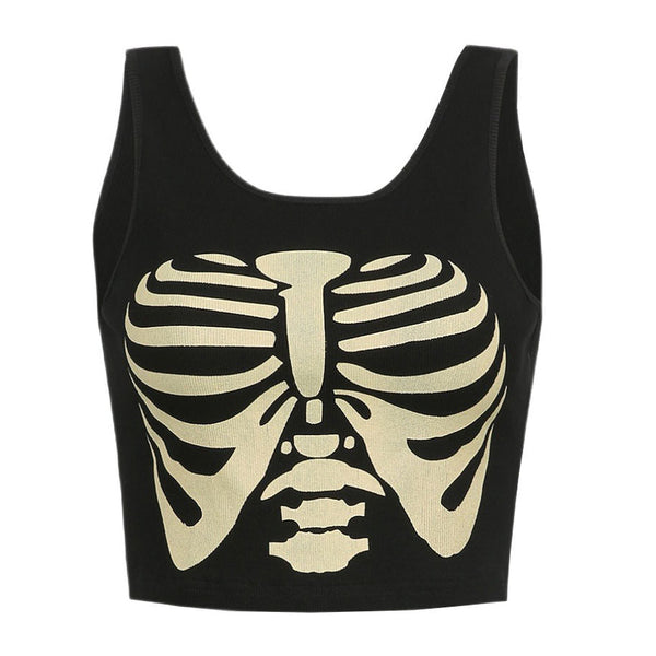 Skeleton Print Tank Top - Vedlit