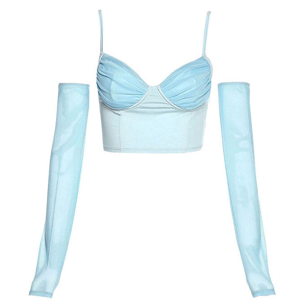 Sky Blue Top & Gloves Set - Vedlit
