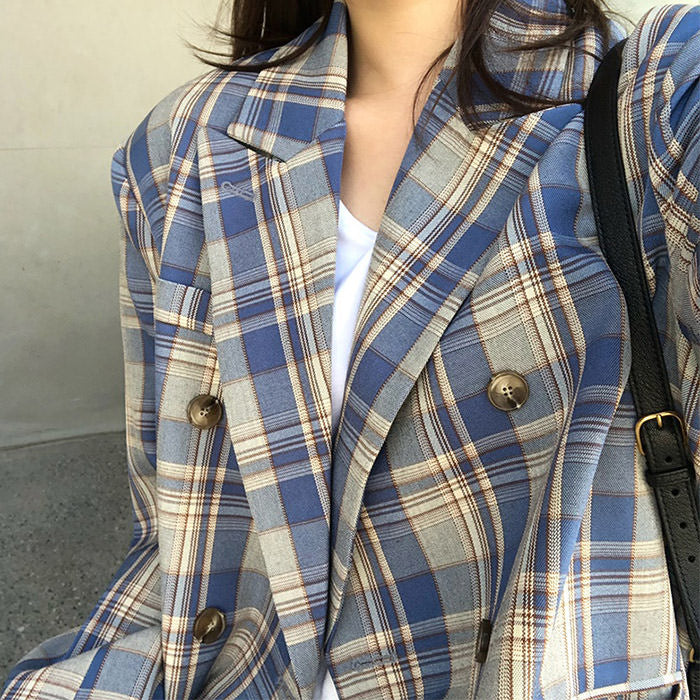 Smarty Pants Plaid Jacket - Vedlit